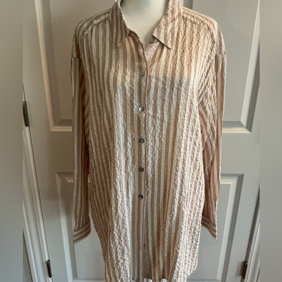 Jane and Delancy Top 2X Beige - Picture 1 of 5